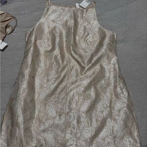 H&M Shimmering Cream Mini Dress